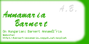 annamaria barnert business card